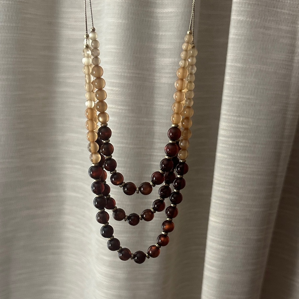 Elegant Multi-Strand Beaded Necklace